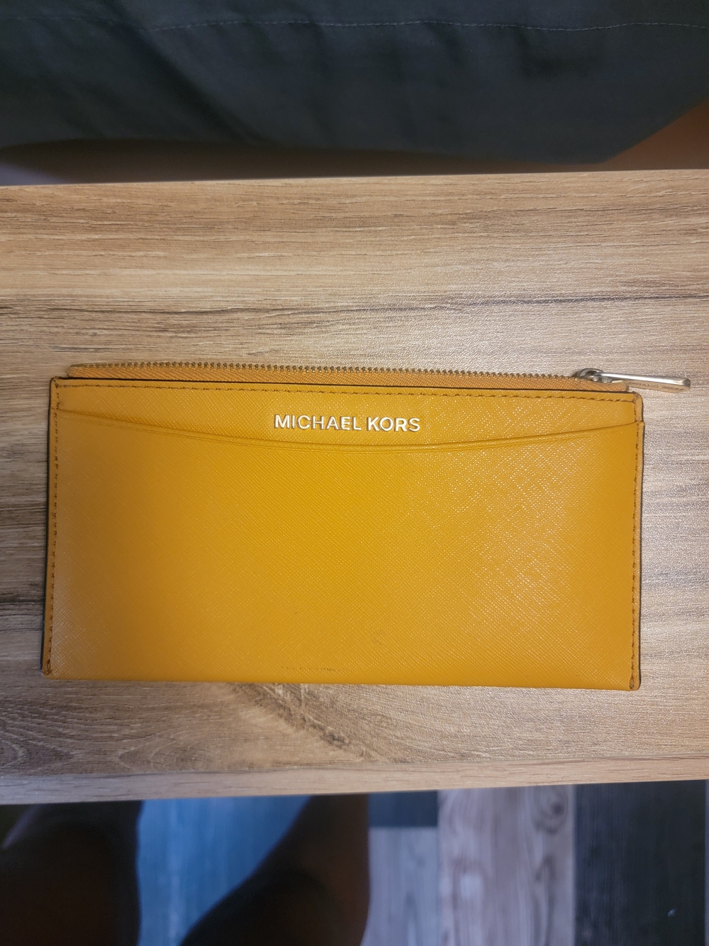 Michael Kors Yellow Zip Card Wallet